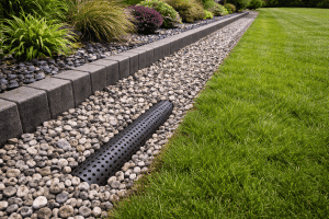 A French Drain in a UK Garden